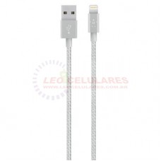 Cabo USB Lightning metalico para iPhone, iPad e iPod, MIXIT Belkin, Cinza